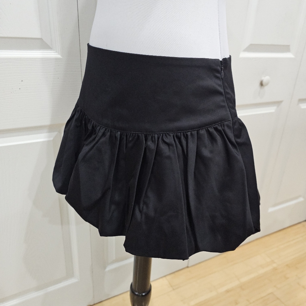 Dolls Kill Punk Goth Widow Lovesick Melody Black Bubble Mini Skirt M NWT - Picture 4 of 6